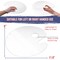 U.S. Art Supply 9&#x22; x 11.8&#x22; Clear Oval-Shaped Acrylic Painting Palette (Pack of 2) - Transparent Plastic Artist Paint Color Mixing Trays - Non-Stick